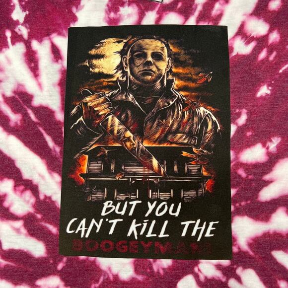 Halloween Jason Boogeyman Bleached Crew Neck Large - Picture 1 of 8